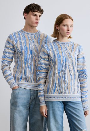 3D UNISEX - Pulóver - blue/beige/white