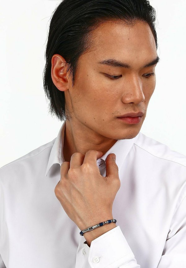 Armband - blauw zilverkleurig