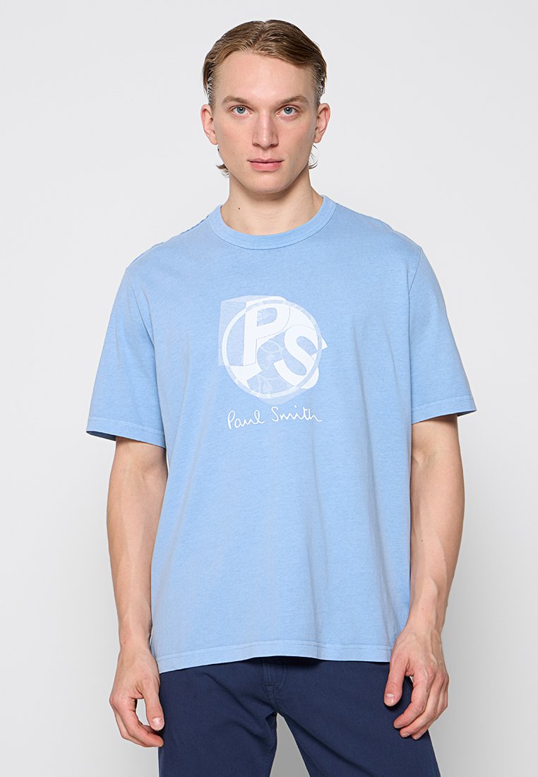 PS Paul Smith T-shirt print lichtblauw
