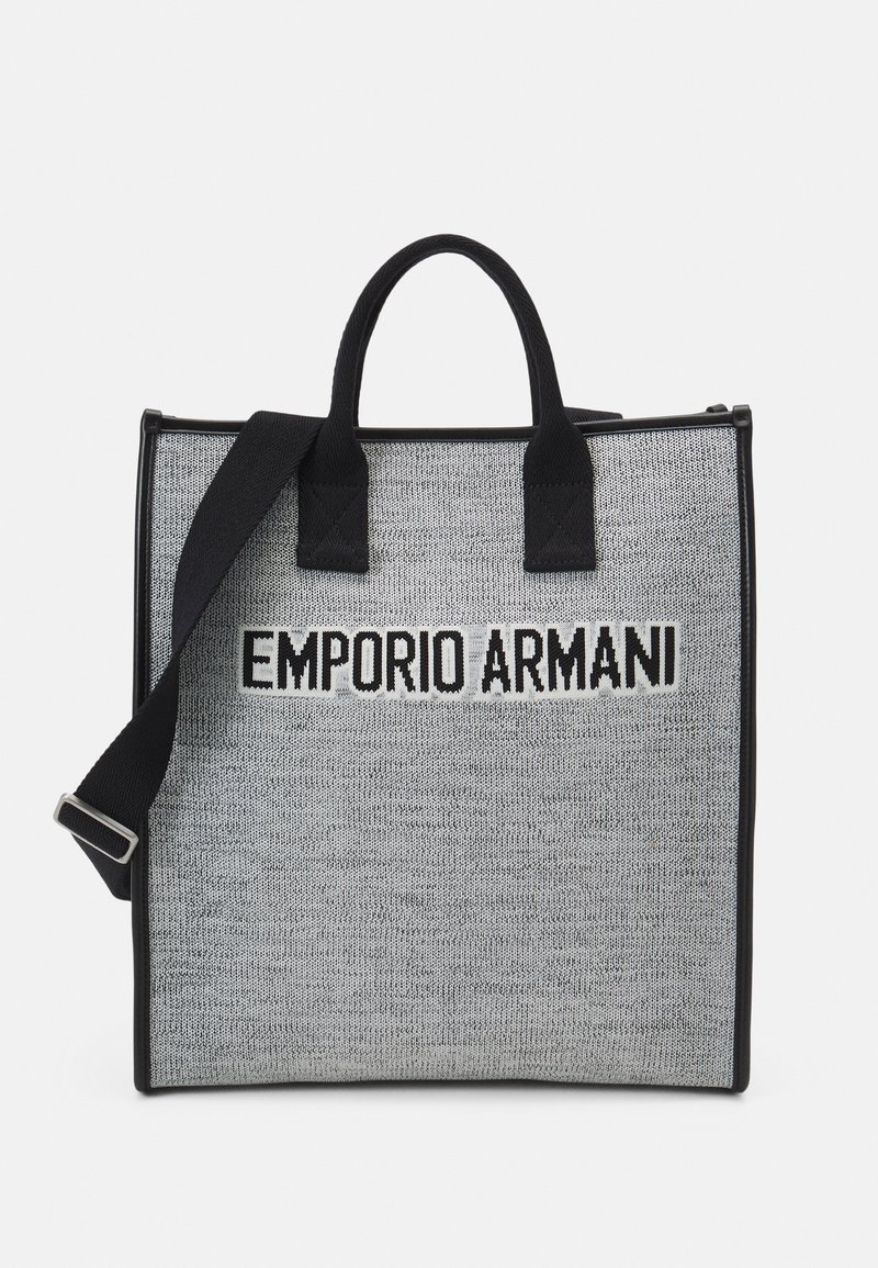Emporio Armani TOTE UNISEX Tote bag black/grey/black Zalando.co.uk