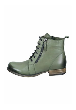 Lace-up ankle boots - grün