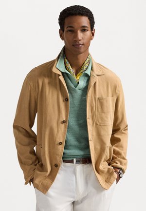 Polo Ralph Lauren SUEDE UTILITY JACKET - Jachetă piele - berkshire tan