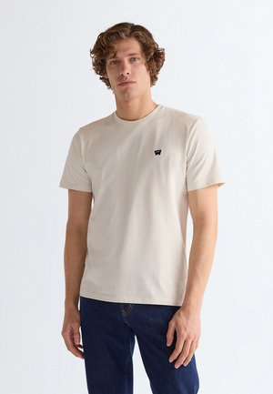 Wrangler SIGN OFF TEE - T-Shirt basic - vintage white
