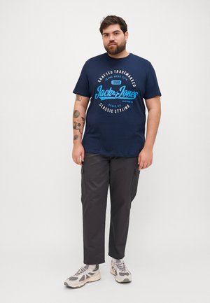 JJMIKK TEE CREW NECK 5 PACK - T-shirt con stampa - navy/black/sailor blue/white/mountain