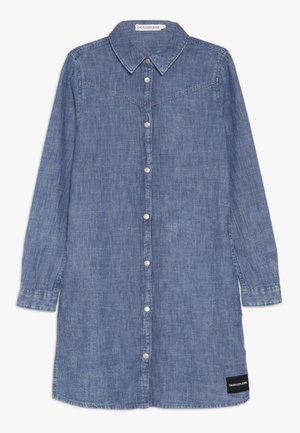 MARBLE WASH DRESS - Jeanskleid - denim