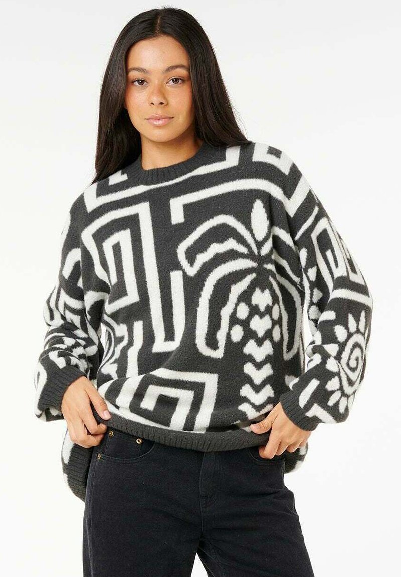 Rip Curl COL ROND SUNSET LUAU - Maglione - black/off white/nero ...