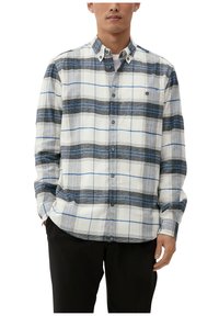 s.Oliver TWILL- MIT KAROMUSTER - Hemd - weiß
