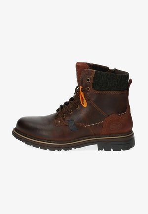 Bottines à lacets - cognac