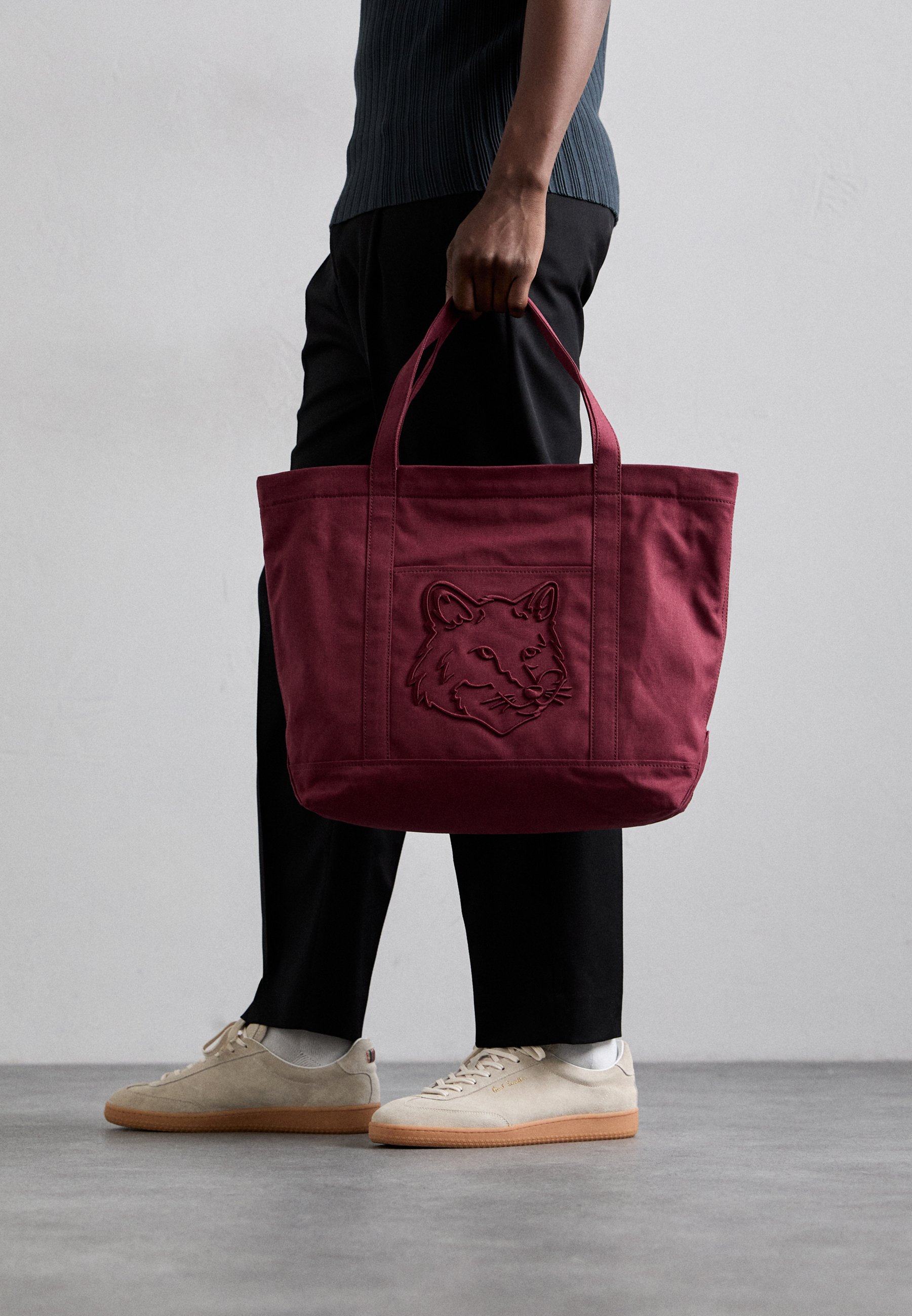 MAISON KITSUNE★Fox Head Large Tote Bag トートバッグ Redstar Maison Kitsuné - Fox Head Large Tote | HBX - Globally