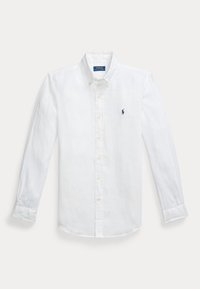 CUSTOM FIT LINEN SHIRT - Button down-skjorte - ceramic white