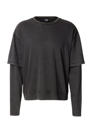 Urban Classics, WASHED DOUBLE LAYERED LONGSLEEVE - Φούτερ - black