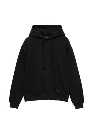 PULL&BEAR, BASIC - HOODIE - Felpa con cappuccio - black
