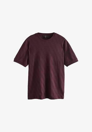 Next TEXTURE REGULAR FIT - T-Shirt print - burgundy red