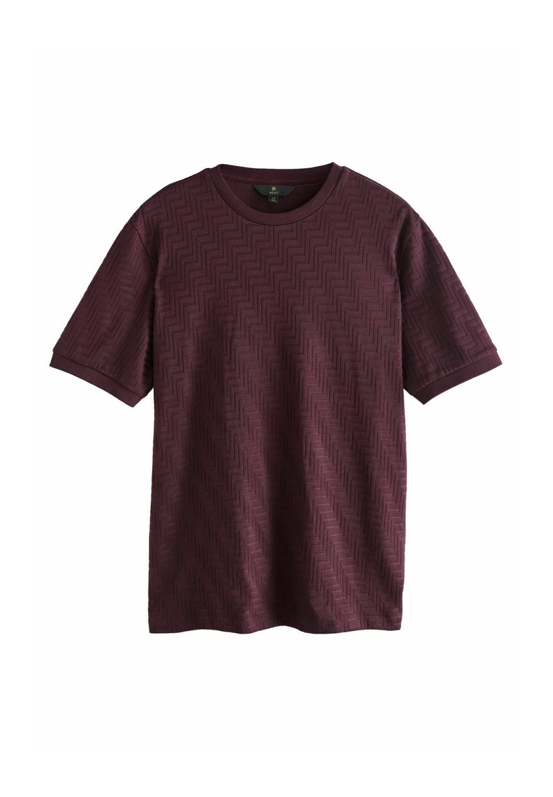 Next TEXTURE REGULAR FIT - Camiseta estampada - burgundy red