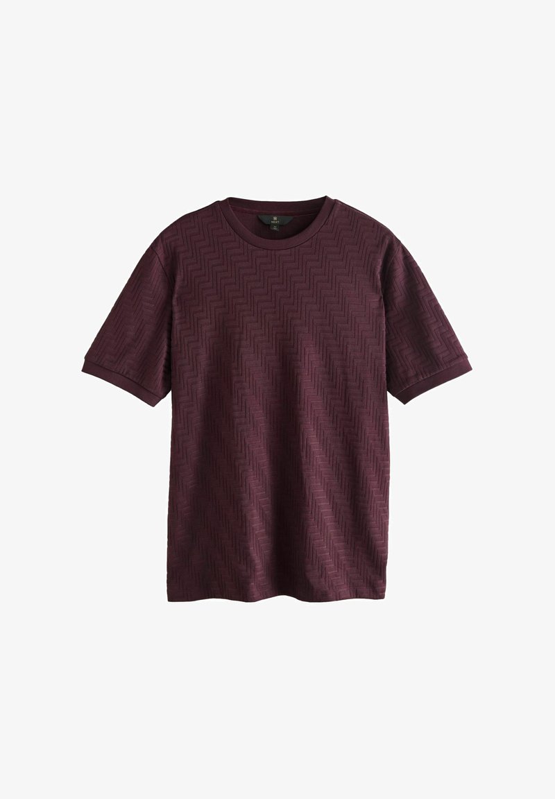 Next TEXTURE REGULAR FIT - Tricou cu imprimeu - burgundy red
