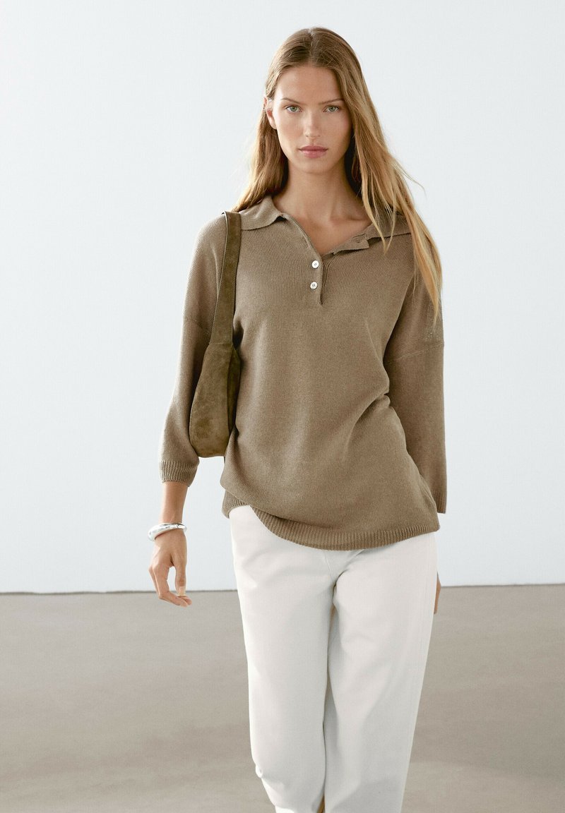 Massimo Dutti - - Bluzka z długim rękawem, Powiększ