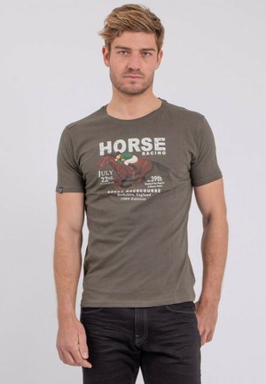 MANCHES COURTES COL ROND PUR NEDER - T-shirt imprimé - rouge