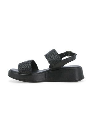 Melluso INTRECCIO - Sandali con plateau - nero