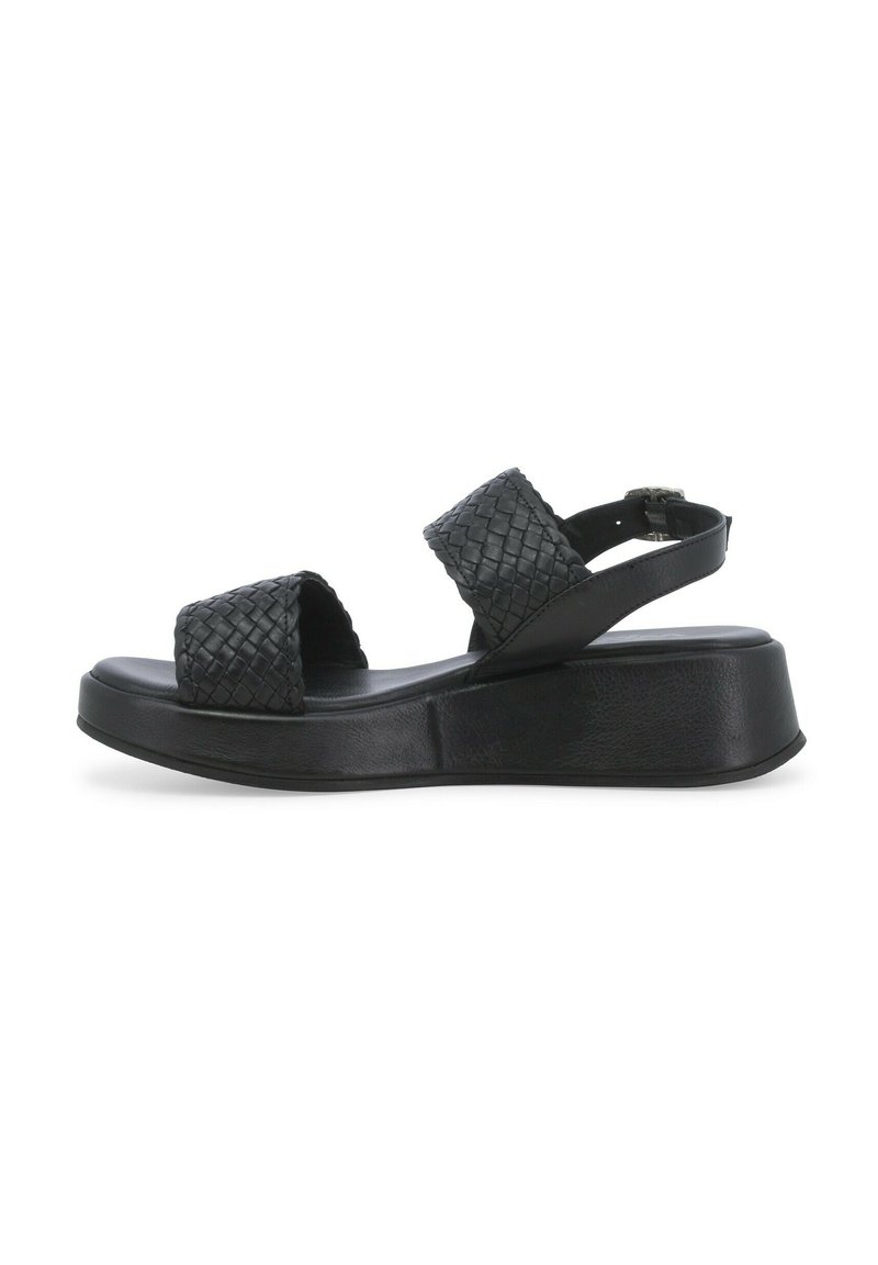 Melluso INTRECCIO - Sandali con plateau - nero