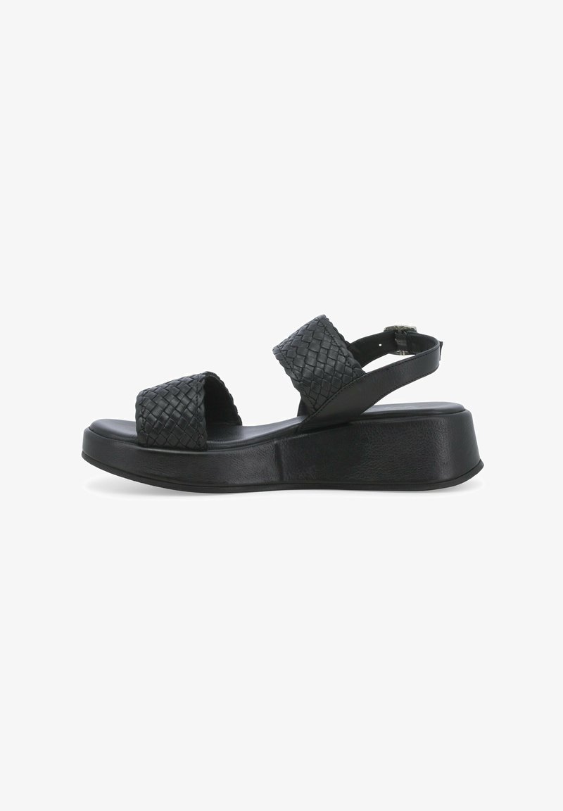 Melluso INTRECCIO - Sandali con plateau - nero