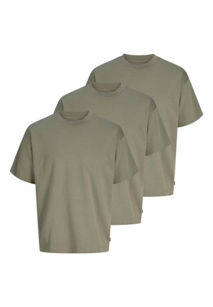 Jack & Jones JACK & JONES 3 PACK - T-Shirt basic - vetiver
