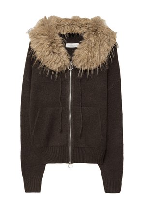Strickjacke - mottled brown