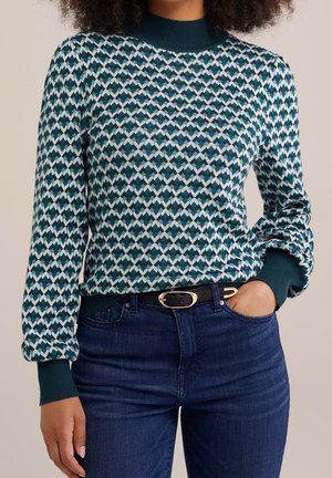 Pullover - mottled light blue