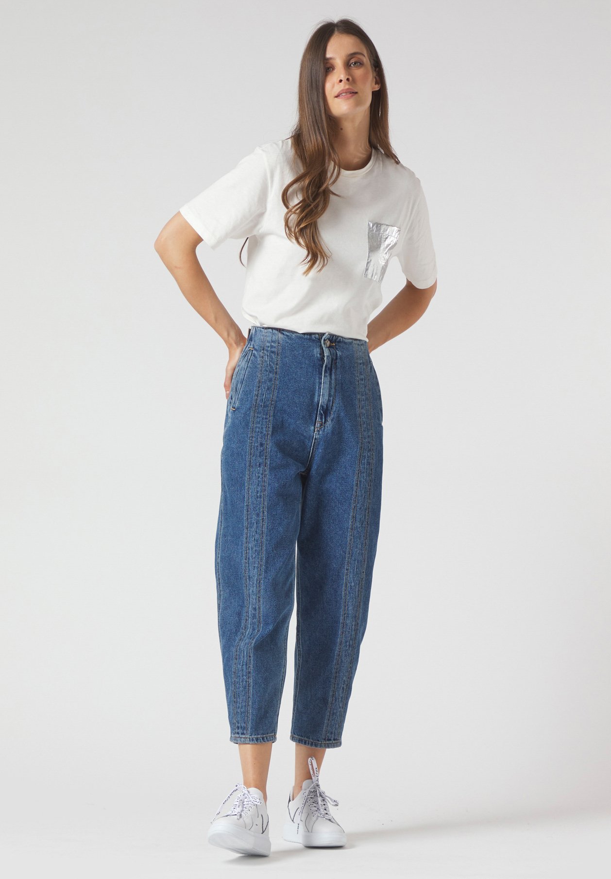 Manila Grace Jeans slim fit - medium blue/blu - Zalando.it