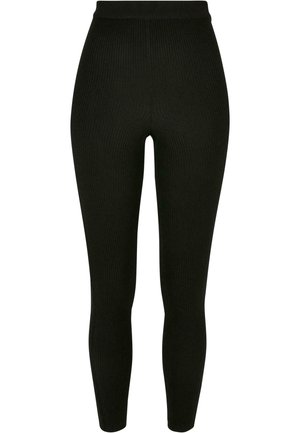 Urban Classics RIB KNIT - Leggings - Hosen - black