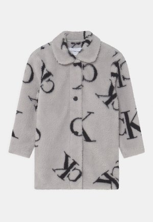 MONOGRAM TEDDY COAT - Klasický kabát - grey/ black