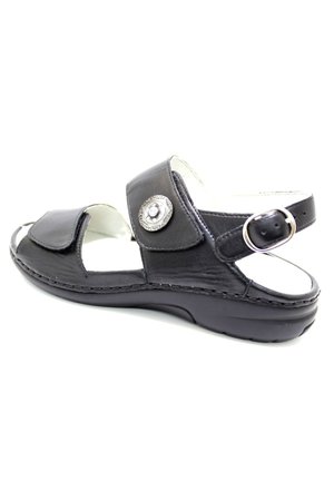 Waldläufer Riemensandalette - schwarz