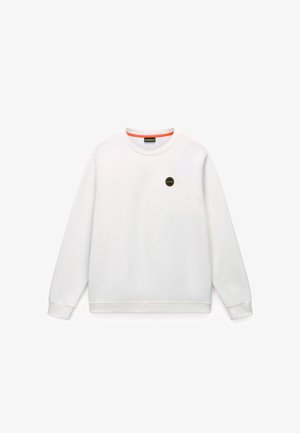 Napapijri, BADGE FRENCH TERRY - Sweater - white