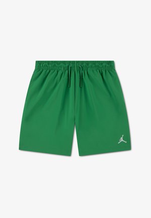 Zelene sportske kratke hlače s elastičnim pojasom i vezicom, s malim bijelim Jumpman logotipom na donjoj desnoj nozi.