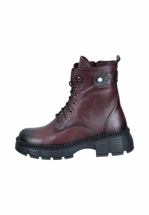 Lace-up ankle boots - bordeaux