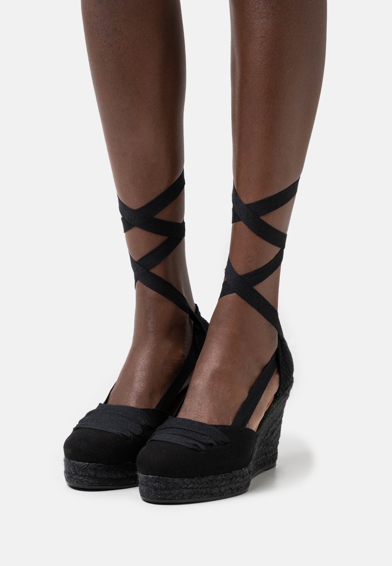 JUTELAUNE VEGAN CLASSIC WEDGES Platform sandals black Zalando.ie