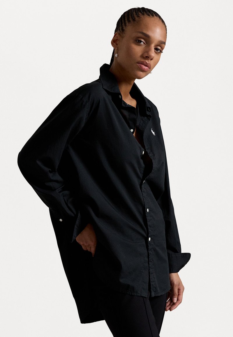 Polo Ralph Lauren OVERSIZE FIT COTTON TWILL SHIRT - Pogājama blūze - black