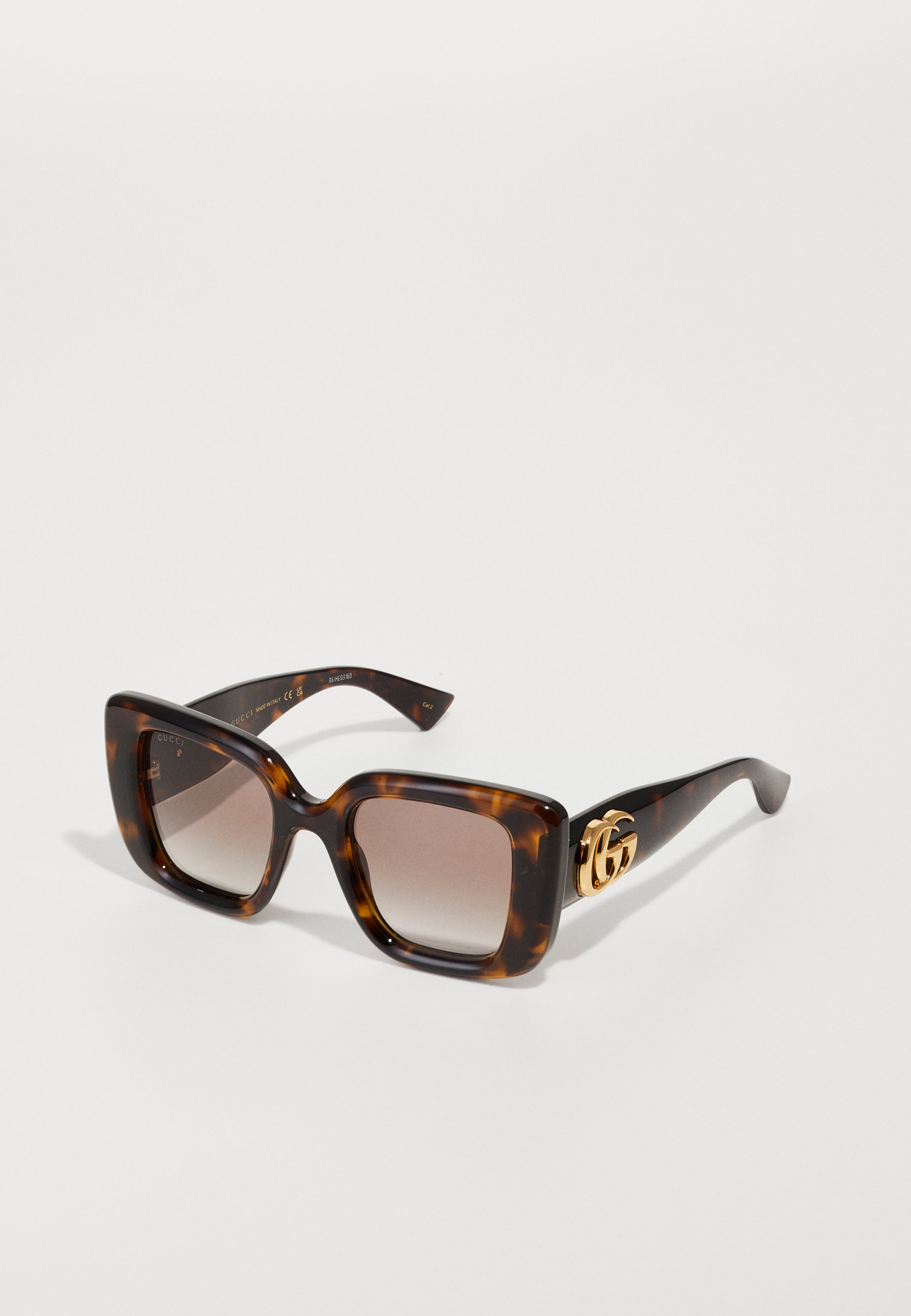 Gucci Oversized Rectangular Brown Sunglasses With Gold Accents - NWT Gucci Gold Frame Sunglasses GG1278S | Classic Brown Lens  main image 4