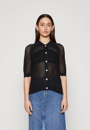 VMLEXSUNMESH 2/4 BUTTON - Skjortebluse - black