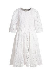 happy girls LOCHSTICKEREI - Day dress - ecru