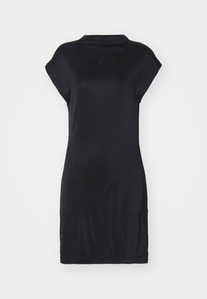 Filippa K CAP SLEEVE DRESS - Vestito di maglina - black