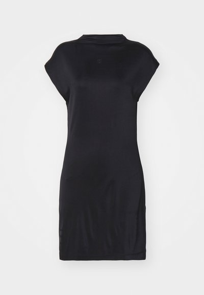 Filippa K CAP SLEEVE DRESS - Žerzejové šaty - black