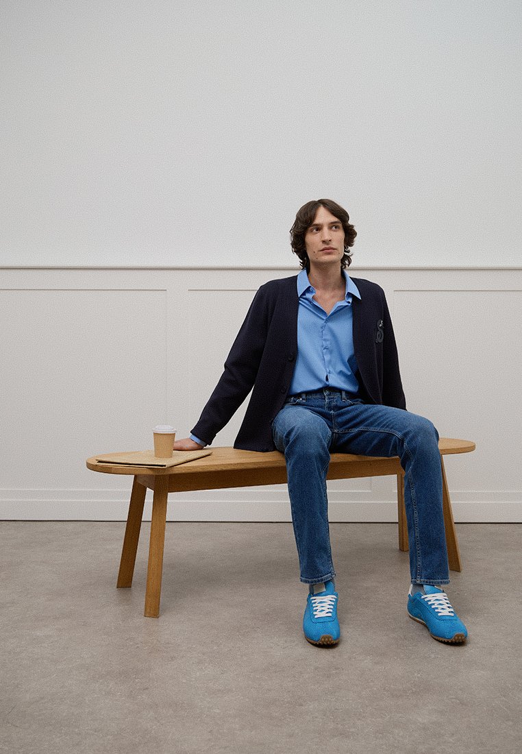 sandro Zakelijk overhemd blauw sandro Zakelijk overhemd blauw