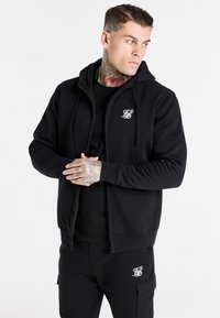 SIKSILK - ESSENTIAL FUNNEL HOODIE - Felpa con zip - black Immagine in miniatura 1