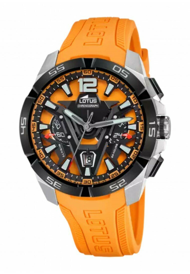 Lotus Uhr orange