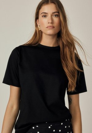 Next, REGULAR FIT - HEAVYWEIGHT CREW NECK T-SHIRT - Basic T-shirt - black