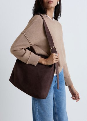 Calliope, BORSA TINTA UNITA - Tote bag - marrone scuro