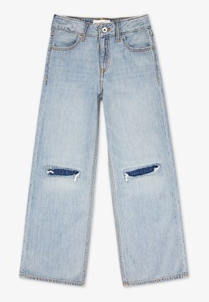 Abercrombie & Fitch HIGH RISE ULTRA WIDE LEG - Jeans straight leg - stratus destroy