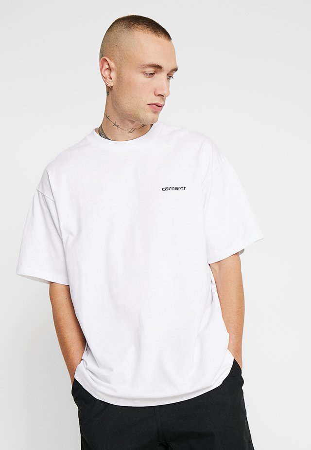SCRIPT EMBROIDERY - T-shirt basique - white