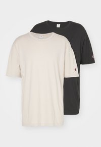 CREWNECK TEE 2 PACK - T-shirt básica - silver lining/black