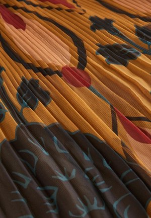 Next REGULAR FIT - PRINTED MIDI - Pleated skirt - brown